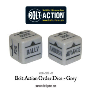 Bolt Action Orders Dice - Grey (12)