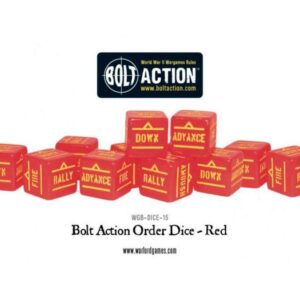 Bolt Action Orders Dice - Red (12)